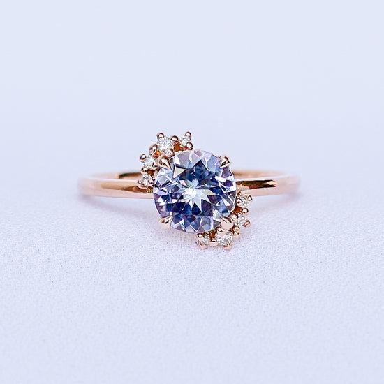 Tanzanite Icing Ring - 14K Rose Gold 1553TRR