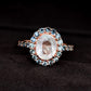 Moonstone Aurora Halo Ring - 1554MRR
