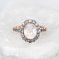 Moonstone Aurora Halo Ring - 1554MRR