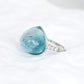 Aquamarine Radiant Ring - 1556ARW
