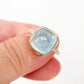 Cushion Aquamarine Radiant Ring - 1557ARY