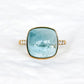 Cushion Aquamarine Radiant Ring - 1557ARY
