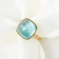 Cushion Aquamarine Radiant Ring - 1557ARY