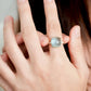 Cushion Aquamarine Radiant Ring - 1557ARY