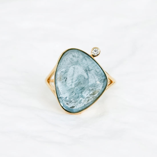 Aquamarine Moon Ring - 1558ARY