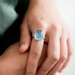 Aquamarine Anchor Ring - 1560ARW