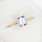Tanzanite Corset Bezel Ring - 14K Yellow Gold 1568Y