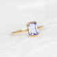 Tanzanite Corset Bezel Ring - 14K Yellow Gold 1568Y