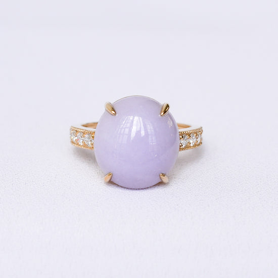 Lavender Jade Milgrain Ring - 1572LRG