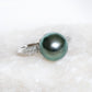 Tahitian Pearl Gemini Ring in 14K White Gold - 1577TRW