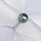 Tahitian Pearl Gemini Ring in 14K White Gold - 1577TRW