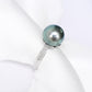 Tahitian Pearl Gemini Ring in 14K White Gold - 1577TRW