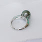 Tahitian Pearl Gemini Ring in 14K White Gold - 1578TRW