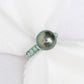 Tahitian Pearl Gemini Ring in 14K White Gold - 1578TRW
