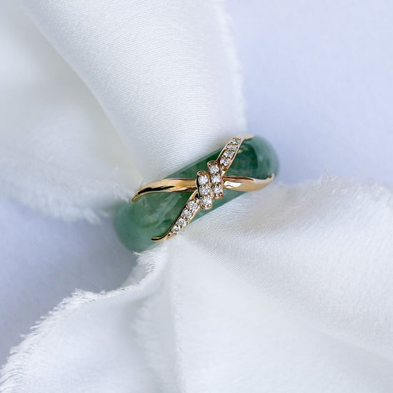 Love Knot Jade Ring - 1602Y