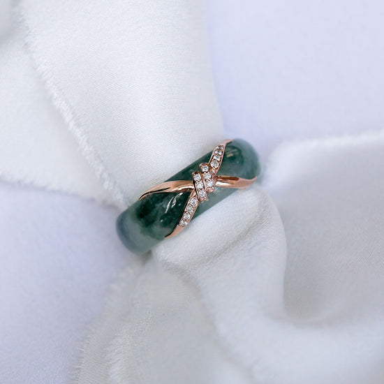 Love Knot Jade Ring - 1604R