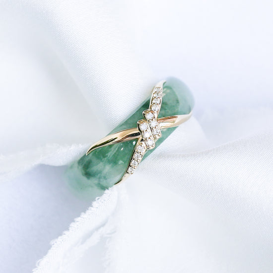 Love Knot Jade Ring - 1605Y (Cannot be resized)
