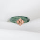 Peranakan Mosaic Jade Ring - 14K Rose Gold