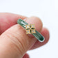 Peranakan Mosaic Jade Ring - 14K Yellow Gold