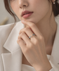 Together Jade Ring - 14K Rose Gold