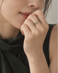 Vine Jade Ring - 14K Yellow Gold