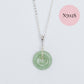 Petite Unique Jade Donut Necklace - Sterling Silver