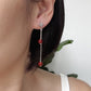 Intricate Ear Studs with Red Agate