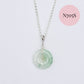 Petite Unique Jade Donut Necklace - Sterling Silver