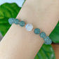 Glacial Teal Jade with Moonstone Bracelet B2384