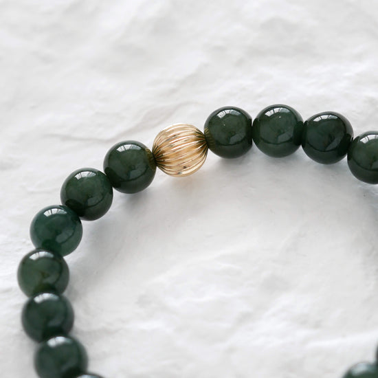 Pine Green Jade Bracelet AB9