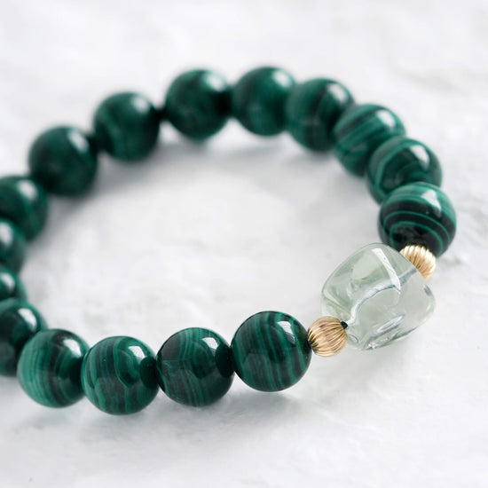 Malachite and Green Amethyst Bracelet AB11