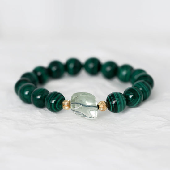 Malachite and Green Amethyst Bracelet AB11