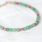 Jade with Pink Sapphire Accent Bracelet