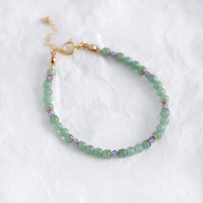 Jade with Tanzanite Accent Bracelet JT2