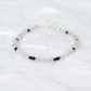 White Jade with Sapphire Accent Bracelet