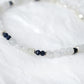 White Jade with Sapphire Accent Bracelet