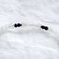 White Jade with Sapphire Accent Bracelet