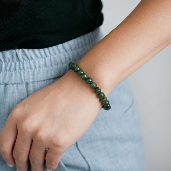 Pine Green Jade Bracelet AB8