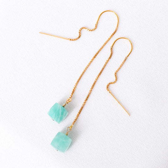 Amazonite U - Ear Threaders