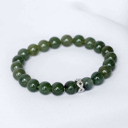 Moss Green Infinity Jade Bracelet B1