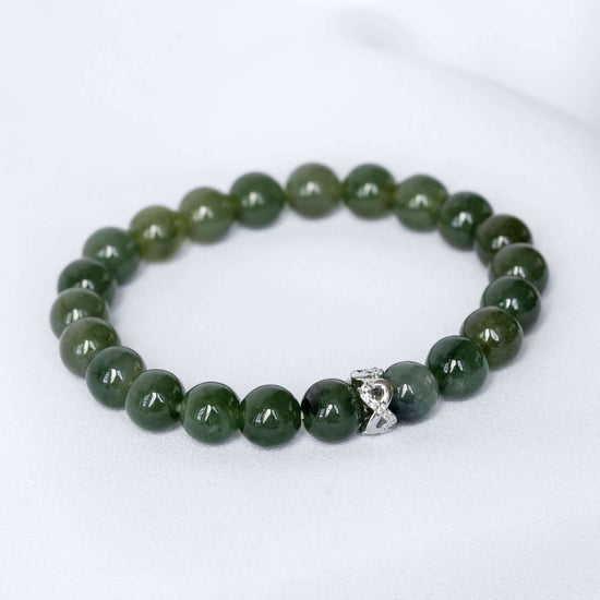 Moss Green Infinity Jade Bracelet B1