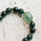 Pine Green Jade and Green Aventurine Bracelet B13