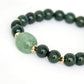 Pine Green Jade and Green Aventurine Bracelet B13