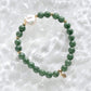 Emerald Green Jade and Pearl Bracelet B2377