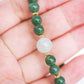 Emerald and Mint Green Jade Bracelet B2378