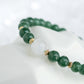 Emerald Green Jade and Moonstone Bracelet B2379