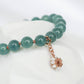 Glacial Teal Jade with Moonstone Bracelet B2384