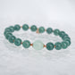 Glacial Teal and Apple Green Jade Bracelet B2385