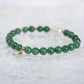 Emerald Green Jade and Pearl Bracelet B2387