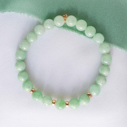 Apple Green Jade Bracelet B2517 (7.5mm)